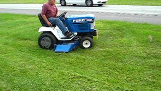 FORD LGT 14 D RIDING LAWN MOWER 48in GREAT COND 1400HRS [upl. by Jervis]