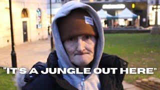 Homeless man speaks on harsh realities of the street life  London Street Interview [upl. by Citron]