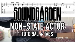 NonState Actor  Soundgarden Guitar Lesson  Tab [upl. by Bolen]