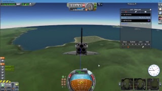 Space Shuttle reentry using Trajectories mod in Luna multiplayer [upl. by Manoop996]