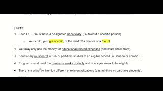 MAP4C Unit2 Lesson 5  75 What are RESPs and RRSPs [upl. by Eissirhc]