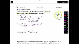 MT 10 LT 2 seminar part 2 angles and arcs ￼ [upl. by Chellman]