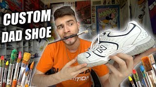 How to Customize Thrifted Dad Shoes Full Tutorial Ft New Balance 654 [upl. by Enajiram]