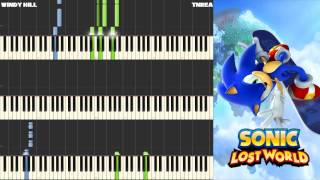 Sonic Lost World  Windy Hill Zone 1  Awesome for Piano [upl. by Aseneg]