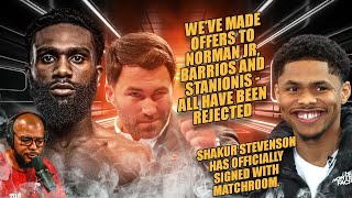 ☎️Eddie Hearn quotWeve Made Offers To Norman Jr Barrios amp Stanionis😱Signs Shakur Officially🔥 [upl. by Immak]