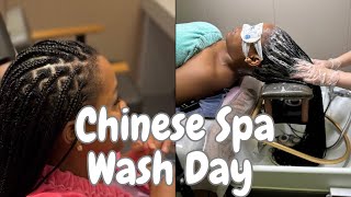 ASMR BRAIN MELTING CHINESE SPA CLEANSING ON SCALP amp BRAIDS  I was in Heaven [upl. by Nadabb]