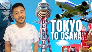 Tokyo to Osaka Flight Walks amp Quick Dinner Adventure [upl. by Noir]