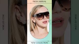 Lady Flat top Oversized Sunglasses Women Retro Female Big Frames UV400 Cat Eye Sunglass Electropl [upl. by Alaehs]