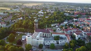 Wittenberg Germany  Drone footage overview amp Flying away over Elbe [upl. by Moreville]