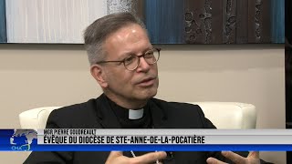 Entrevue  Mgr Pierre Goudreault évêque de SteAnnedelaPocatière  24 mars 2022 [upl. by Esinrahs219]