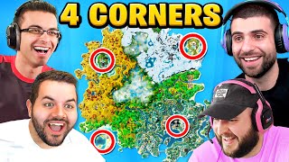 The 4 CORNER CHALLENGE in Fortnite Season 4 [upl. by Kwarteng221]