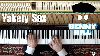 Yakety Sax  Benny Hill Theme  Piano Tutorial [upl. by Ramled]