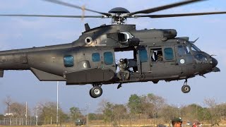 Big Helicopter Brazilian Army EC725 Engine Startup and Takeoff Video [upl. by Skippy]