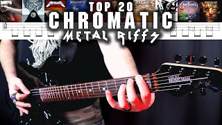 The Power Of Chromaticism  Top 20 Chromatic Metal Riffs  Tabs [upl. by Eidroj659]