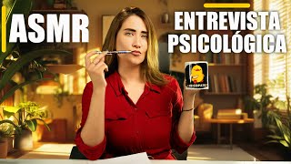 Asmr en español roleplay para dormir ENTREVISTA PSICOLÓGICA [upl. by Aneej36]