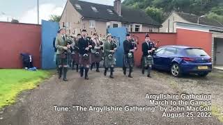 Argyllshire Gathering 2022  pipers march to the games [upl. by Brodie733]