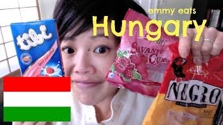 Emmy Eats Hungary  tasting Hungarian sweets [upl. by Boggers]