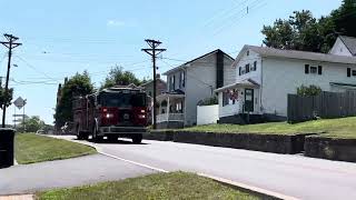 Houtzdale Engine 231 Responding to Working Fire [upl. by Feenah232]