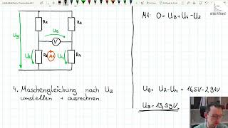 Offene Brückenschaltung  Berechnen der Brückenspannung [upl. by Ares144]