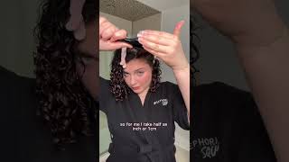 HOW TO DEFINE FRIZZY ROOTS ON CURLY HAIR USING A BRUSH [upl. by Musette]