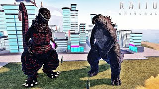 Shin Godzilla vs Godzilla 2014 Battle  Roblox Kaiju Universe [upl. by Hsaniva761]