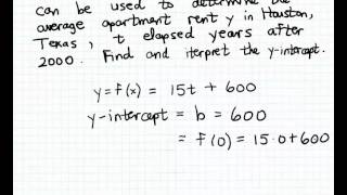 Finding and interpreting the yintercept [upl. by Ahsirtap]