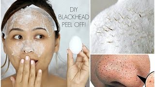 DIY Blackhead Peel Off Mask with an Egg  It Actually WORKS [upl. by Marena]