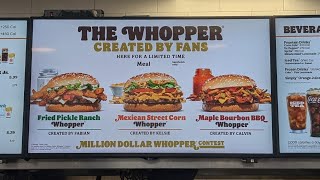 BK Fried Pickle Ranch vs Mexican Street Corn vs Maple Bourbon BBQ Whoppers [upl. by Ttenneb]