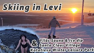 Exploring Lapland Skiing in Levi Saunas and meeting santa at Santa Claus Village in Rovaniemi [upl. by Einhoj]