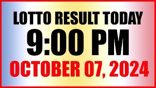 Lotto Result Today 9pm Draw October 7 2024 Swertres Ez2 Pcso [upl. by Laet436]