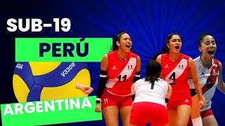 PERÚ vs ARGENTINA  SEMIFINAL SUDAMERICANO SUB19 VOLEIBOL FEMENINO BRASIL [upl. by Mosera288]