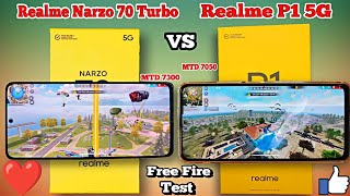 Realme Narzo 70 Turbo vs Realme P1 5G Free Fire Test  Which is The Best For Gaming Phone [upl. by Nye562]