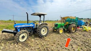 फिर फस गया ये तो New Holland 3630 4wd से खींचकर निकाला John Deere 5050D को Eicher 485 Stopped [upl. by Airad844]