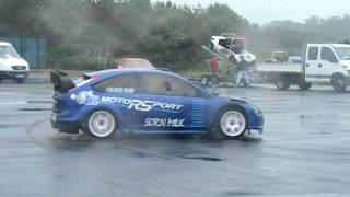 Charlie Shaw drifting at the Full Throttle Show at Stranraer Andrew Gallacher Focus Cosworth [upl. by Mahalia]