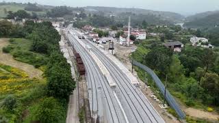 Obras de modernização da linha da Beira alta em Santa Comba Dão [upl. by Hortense]