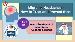 Nurtec Ubrelvy and ReyvowNew Drugs for Acute Migraine Treatment Part 2B Pharmacy medications [upl. by Aretahs41]