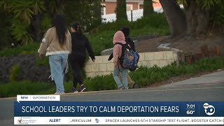 School leaders try to calm deportation fears [upl. by Oner]