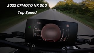 2022 CFMOTO NK 300 Top Speed [upl. by Nilkcaj]