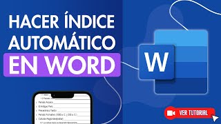 Cómo Poner un ÍNDICE AUTOMÁTICO en Word Enumera tus Títulos y Páginas 📃🔢 [upl. by Hairahcez]