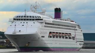 Ambassador Cruise ship AMBIENCE departs Tilbury [upl. by Nellac]