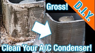 How To Clean Your Air Conditioner Condenser Coil Step By Step [upl. by Felike]