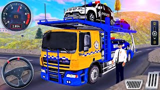 Police Car Cargo Truck Transport Trailer Driver  Police Transporter Simulator 3D  Android GamePlay [upl. by Lecroy]