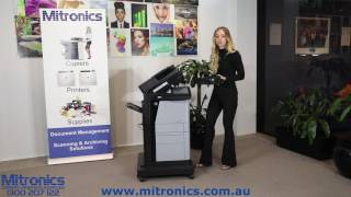 HP Copier Printer MFP M633 How to Change Toner Cartridge help from Mitronics [upl. by Clementius]