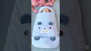 This antistartle sleeping bag is really useful It can be used as a swaddle for newborn babies [upl. by Deonne104]