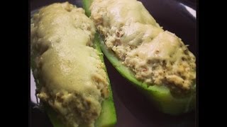 Calabacines rellenos con verdura pollo y queso [upl. by Nowad179]