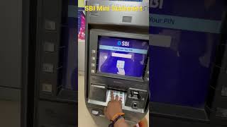 SBI mini statement through ATM  Print Mini statement SBI  Mini statement of SBI Shaving Account [upl. by Noreg544]