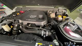 Jeep Wrangler 30L Ecodiesel Sound Comparison  SampB Cold Air Intake VS Stock [upl. by Macario]