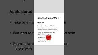 Apple puree 6 months  Baby food [upl. by Aztiraj763]