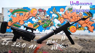 Review Lanza Granadas y Subfusil Mac 11 HFC  airsoft airsofters airsoftcanarias [upl. by Llenal]