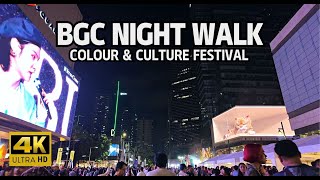 MODERN BGC HIGH STREET Night Tour PASSION FESTIVAL  Lively City  4K Quality Res [upl. by Aggie]